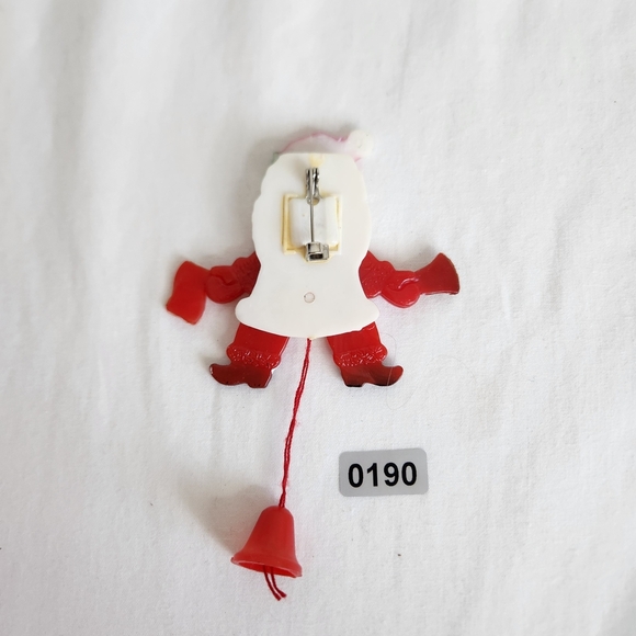 Vintage Santa Pin Moves With Pull String. Mechanical. Christmas. Tradition - Picture 3 of 5